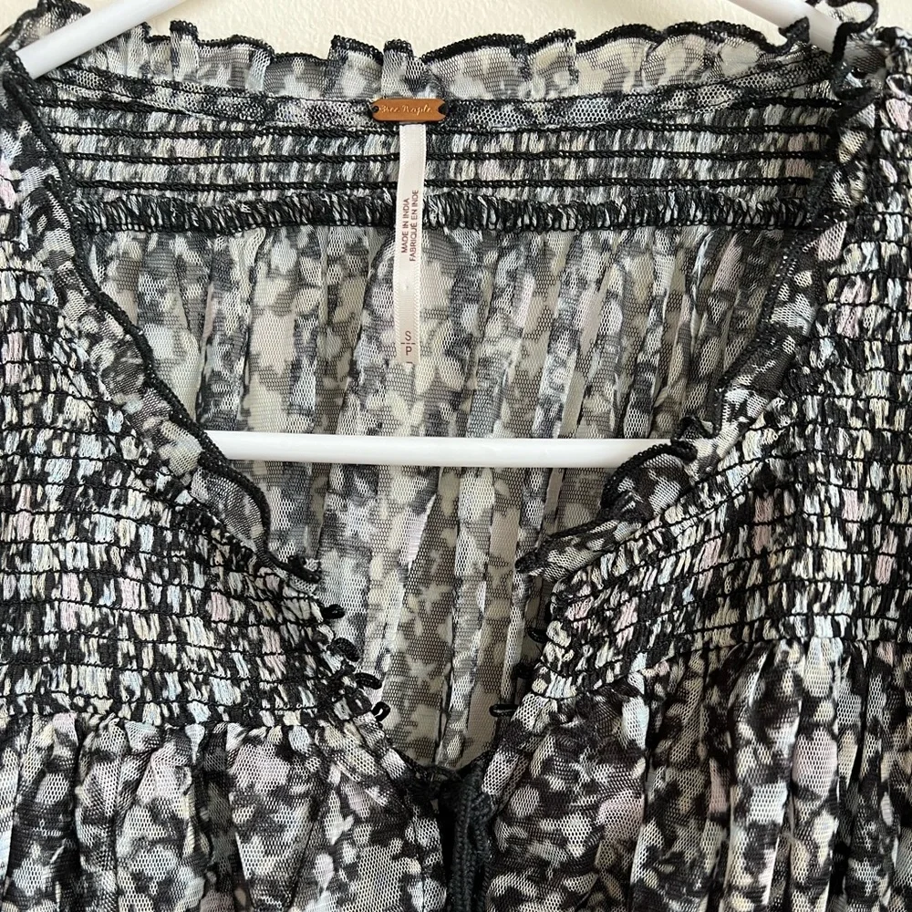 Free People Beatrice Smocked Ruffle Top - Picture 6 of 9